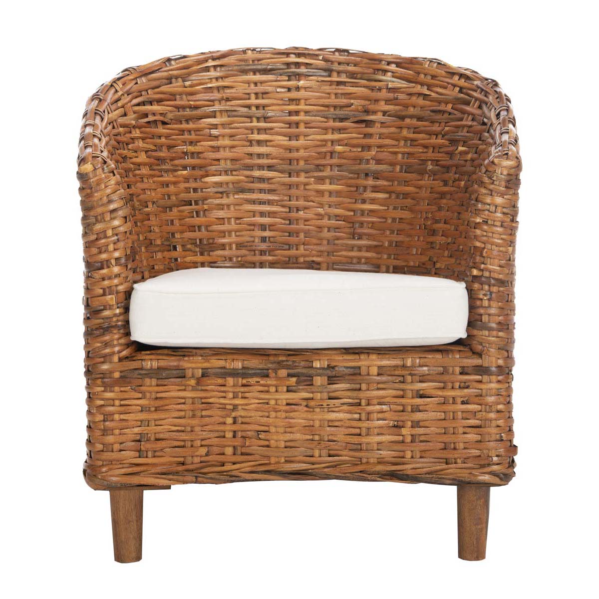 Safavieh Omni Rattan Barrel Chair , FOX6501 - Honey 