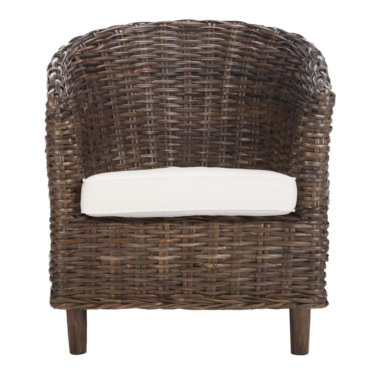 Safavieh Omni Rattan Barrel Chair , FOX6501 - Brown 