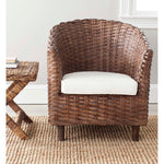 Safavieh Omni Rattan Barrel Chair , FOX6501 - Brown 