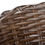 Safavieh Omni Rattan Barrel Chair , FOX6501 - Brown/Black&White Cushion 