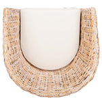 Safavieh Omni Rattan Barrel Chair , FOX6501 - Natural White Wash/White 