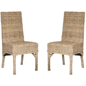 Safavieh Beacon 18''H Rattan Side Chair(Set of 2), FOX6519