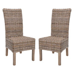 Safavieh Quaker 19''H Rattan Side Chair, FOX6521 - Natural (Set of 2)