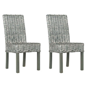 Safavieh Wheatley 18''H Rattan Side Chair(Set of 2), FOX6525