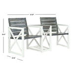 Safavieh Jovanna 2 Seat Bench , FOX6707 - White/Ash Grey