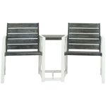 Safavieh Jovanna 2 Seat Bench , FOX6707 - White/Ash Grey