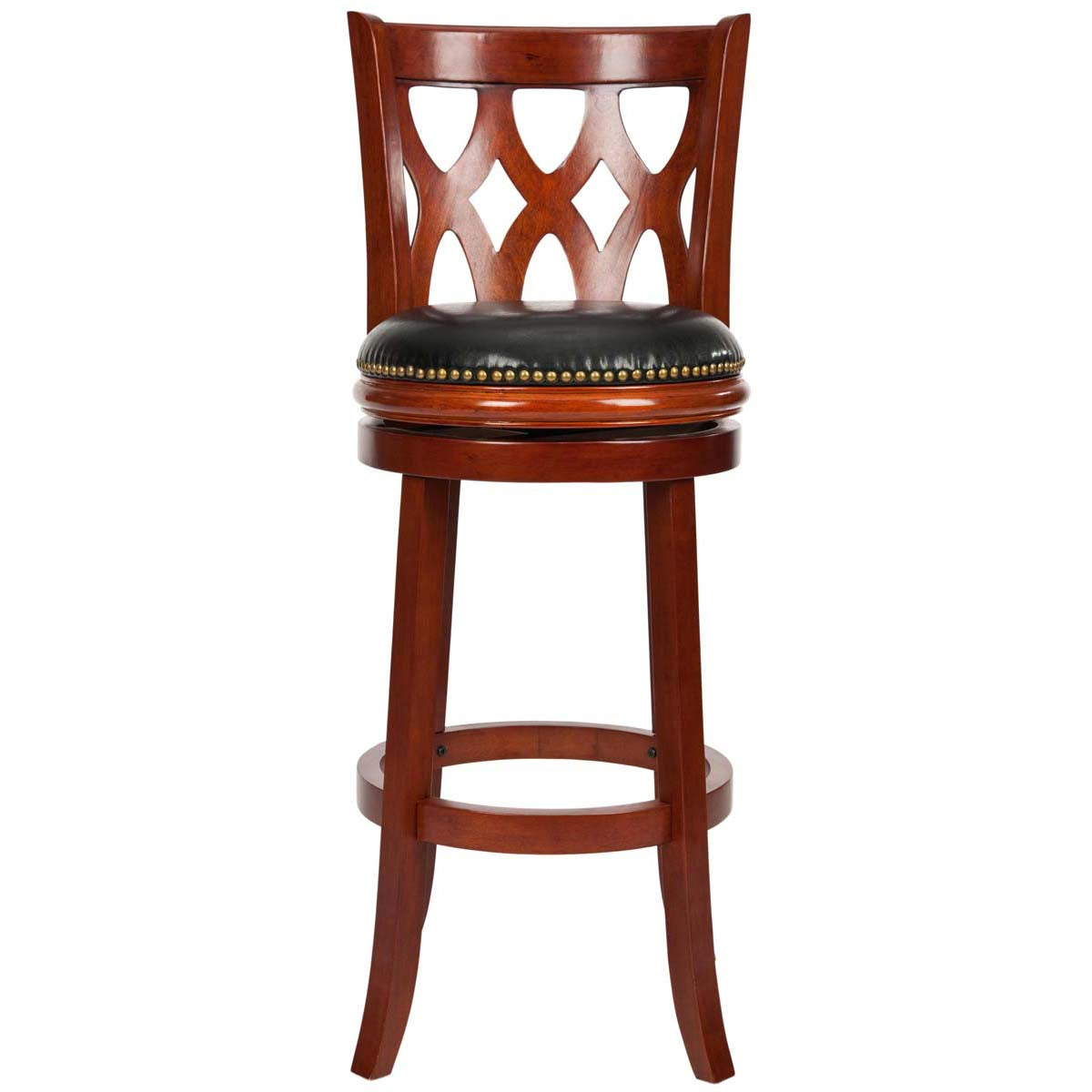 Safavieh Lancaster Swivel Bar Stool , FOX7002 - Light Cherry/Black