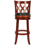 Safavieh Lancaster Swivel Bar Stool , FOX7002 - Light Cherry/Black