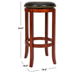 Safavieh Ellwood Swivel Counter Stool , FOX7005 - Light Cherry/Black