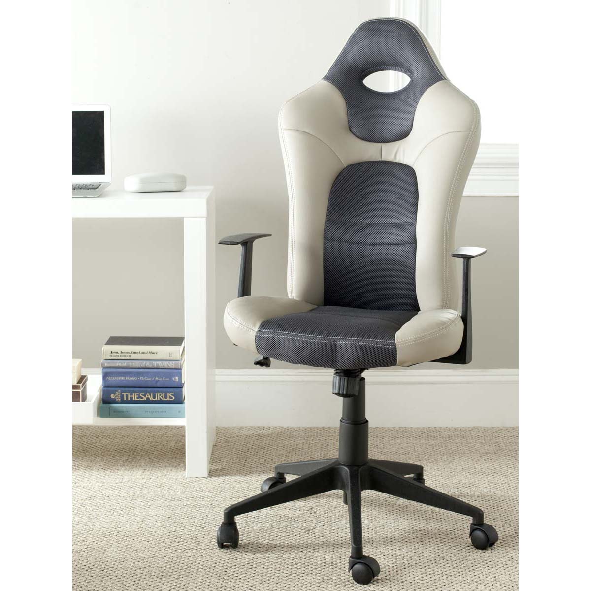 Safavieh Belinda Desk Chair , FOX8503 - Grey/Black