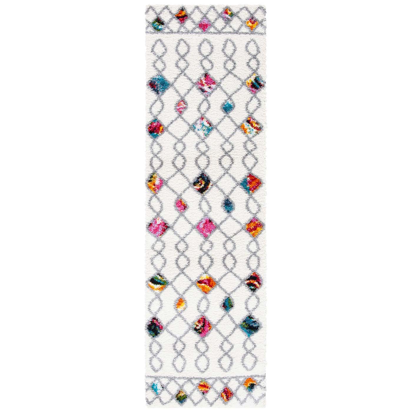 Safavieh Fiesta Shag 361 Rug, FSG361 - Cream / Multi