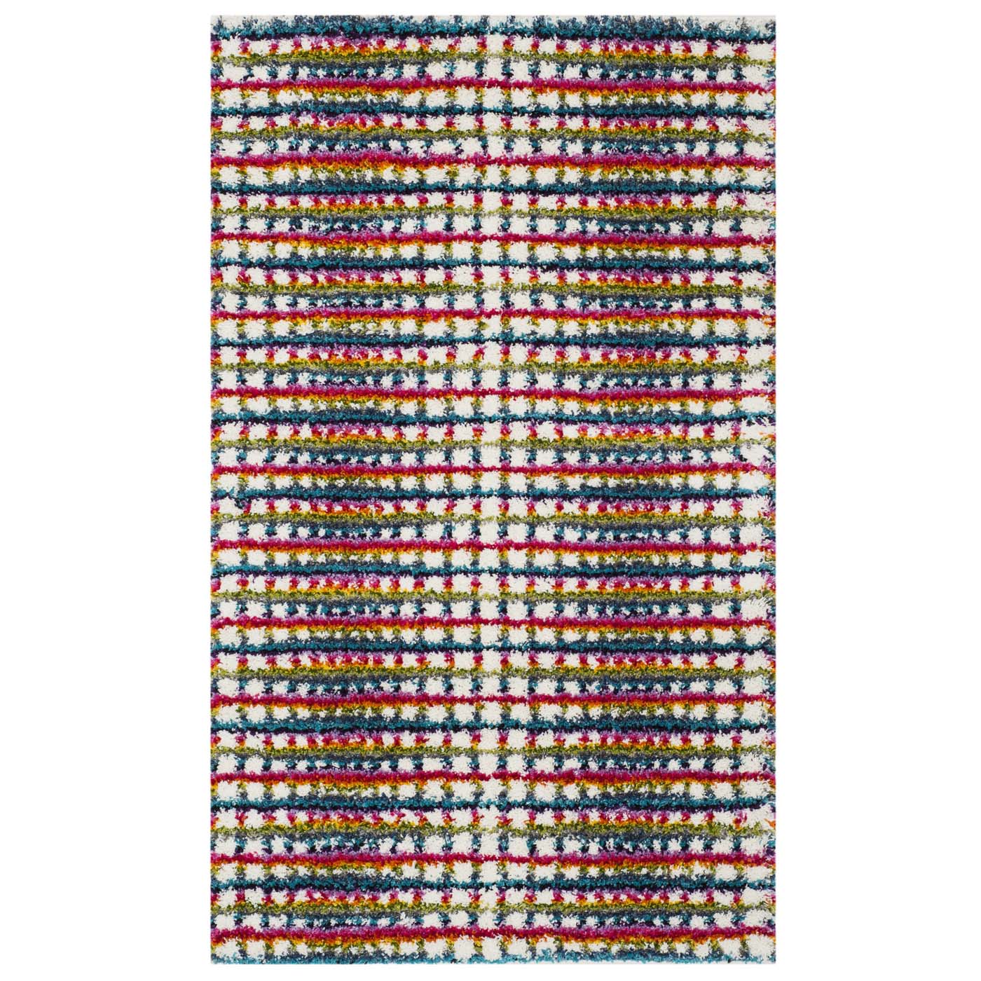 Safavieh Fiesta Shag 362 Rug, FSG362 - Cream / Multi