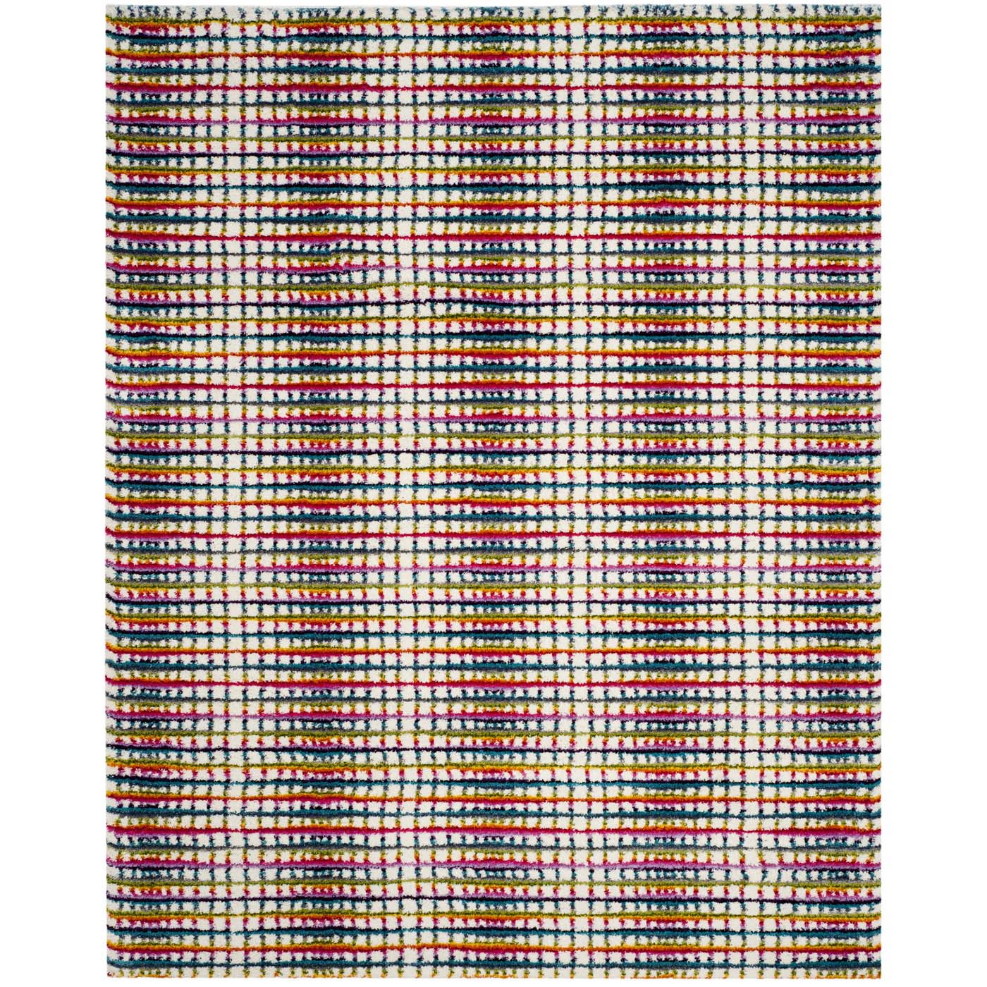 Safavieh Fiesta Shag 362 Rug, FSG362 - Cream / Multi