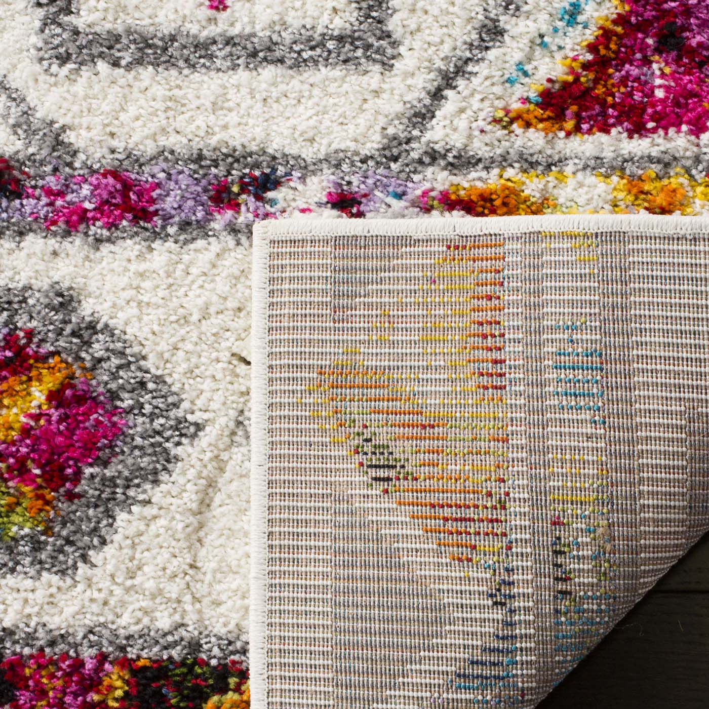 Safavieh Fiesta Shag 365 Rug, FSG365 - Cream / Multi