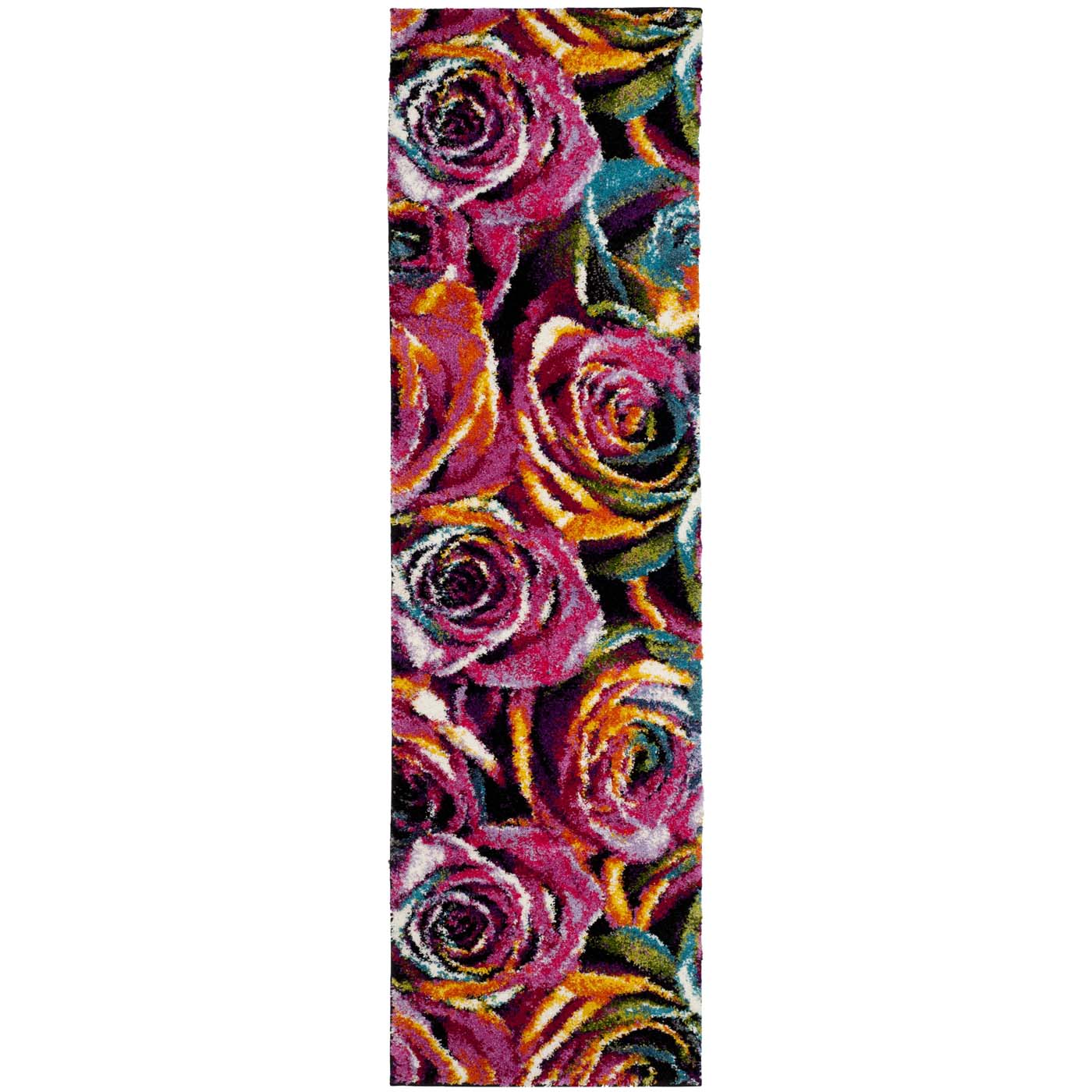 Safavieh Fiesta Shag 366 Rug, FSG366 - Fuchsia / Multi