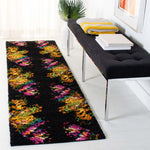 Safavieh Fiesta Shag 368 Rug, FSG368 - Black / Yellow