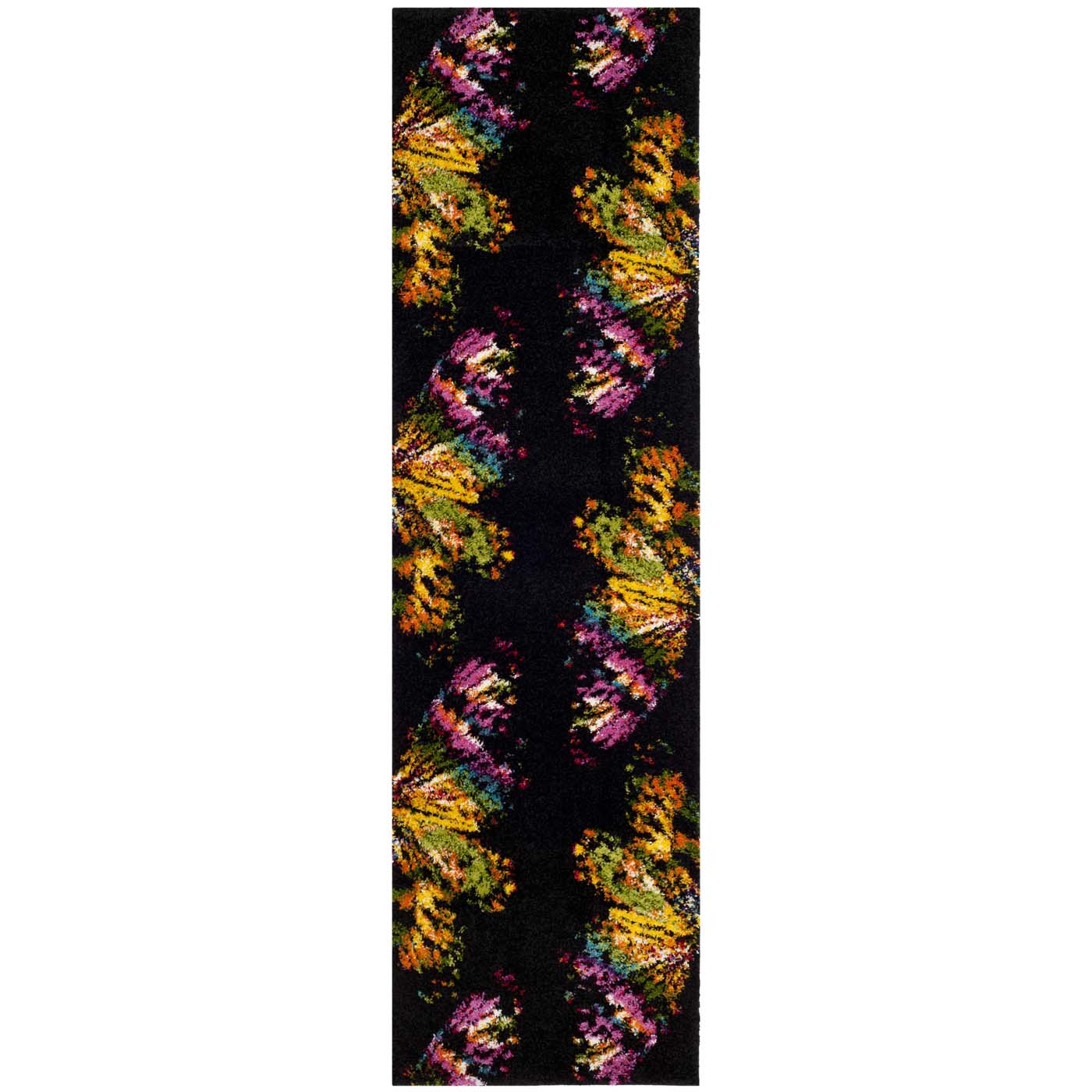 Safavieh Fiesta Shag 368 Rug, FSG368 - Black / Yellow