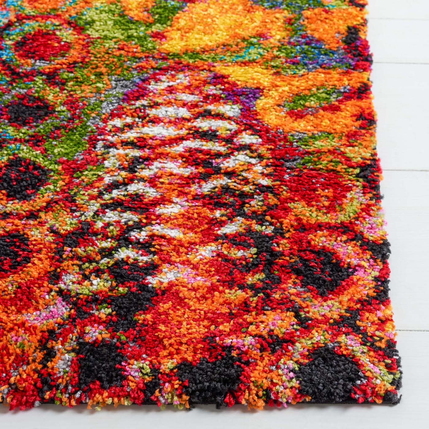 Safavieh Fiesta Shag 369 Rug, FSG369 - Turquoise / Multi