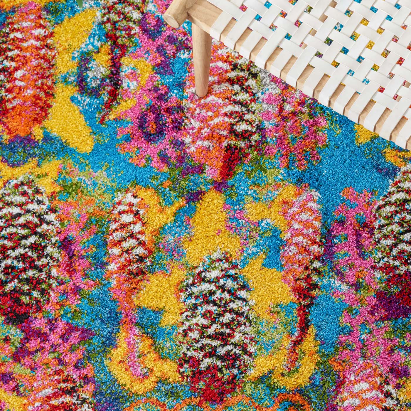 Safavieh Fiesta Shag 369 Rug, FSG369 - Turquoise / Multi