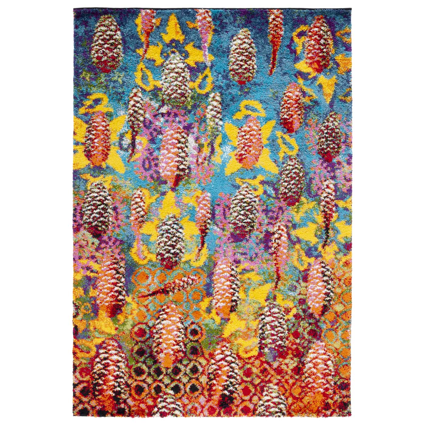 Safavieh Fiesta Shag 369 Rug, FSG369 - Turquoise / Multi