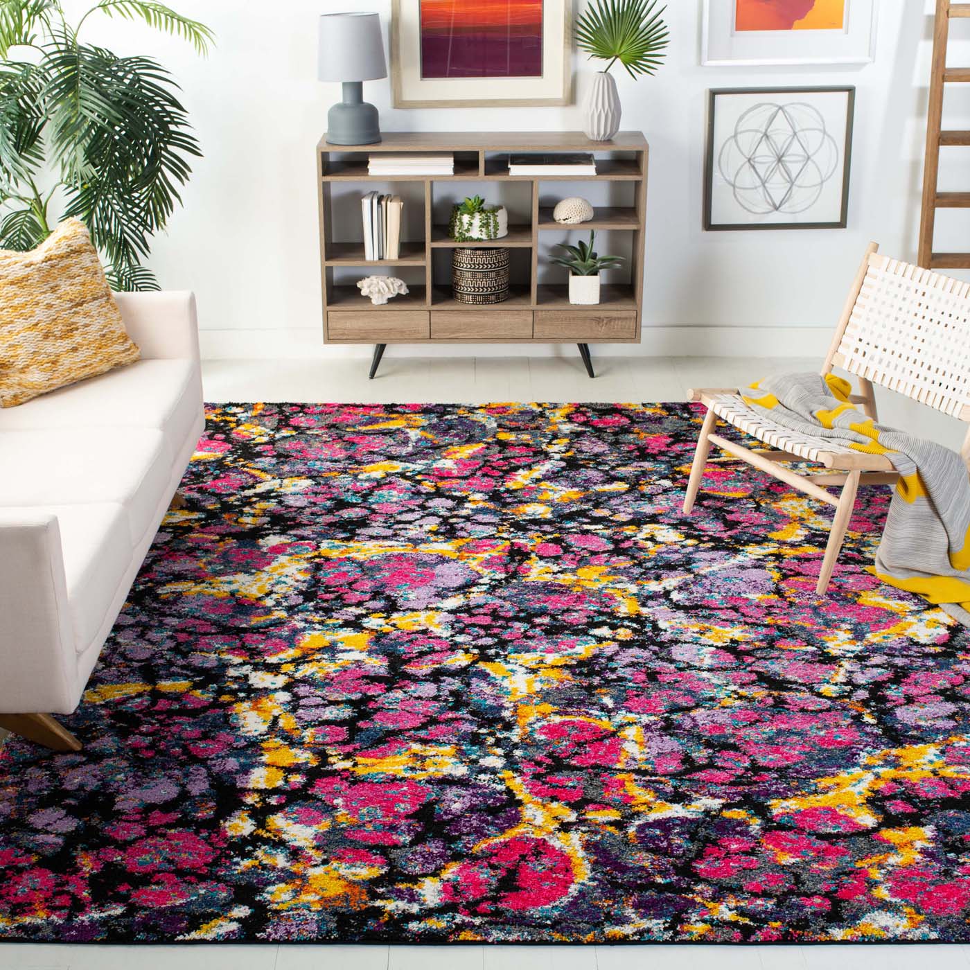 Safavieh Fiesta Shag 370 Rug, FSG370 - Lavander / Multi