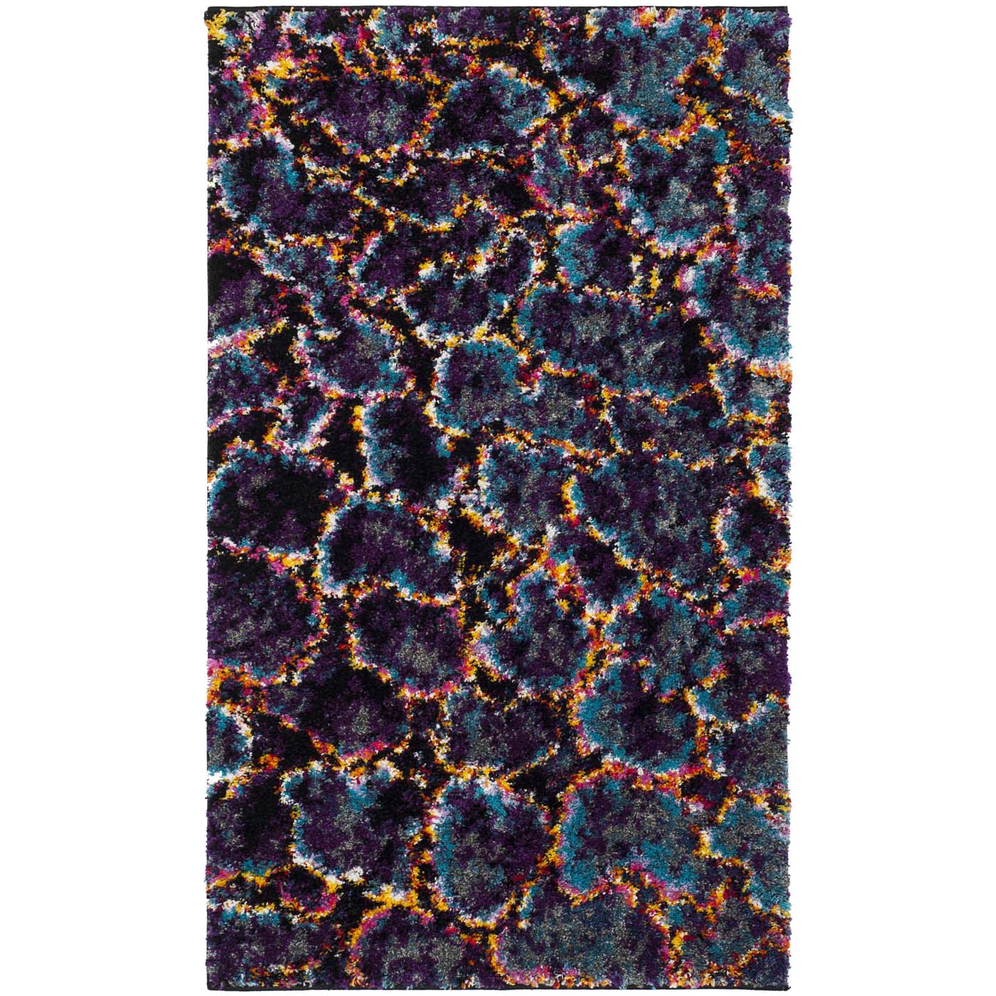 Safavieh Fiesta Shag 371 Rug, FSG371 - Turquoise / Multi