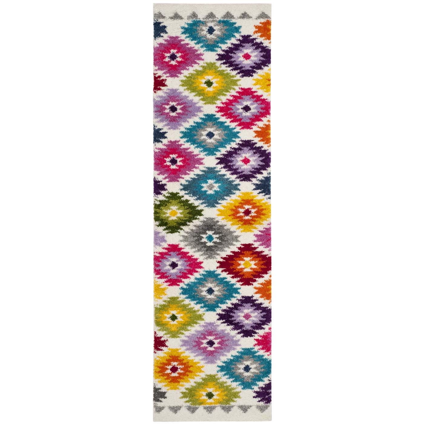 Safavieh Fiesta Shag 374 Rug, FSG374 - Cream / Multi