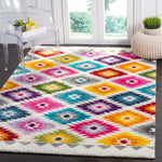 Safavieh Fiesta Shag 374 Rug, FSG374 - Cream / Multi