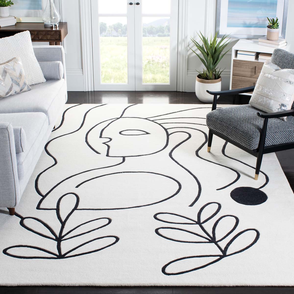 Safavieh Fifth Avenue 111 Rug, FTV111 - Ivory / Black
