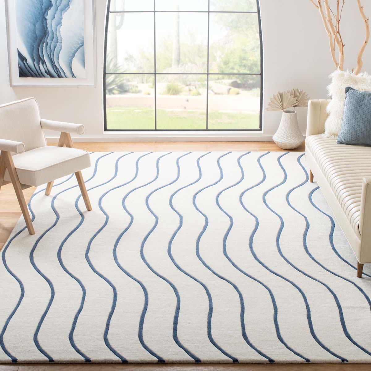 Safavieh Fifth Avenue 113 Rug, FTV113 - Ivory / Blue