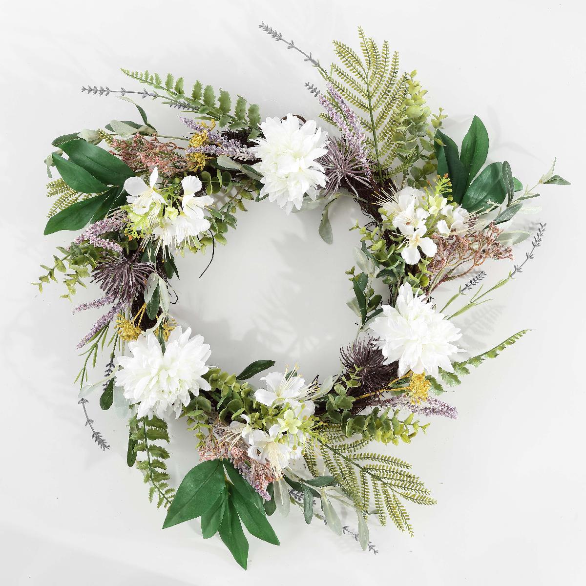 Safavieh Faux 24 Dahlia & Olive Wreath , FXP1028