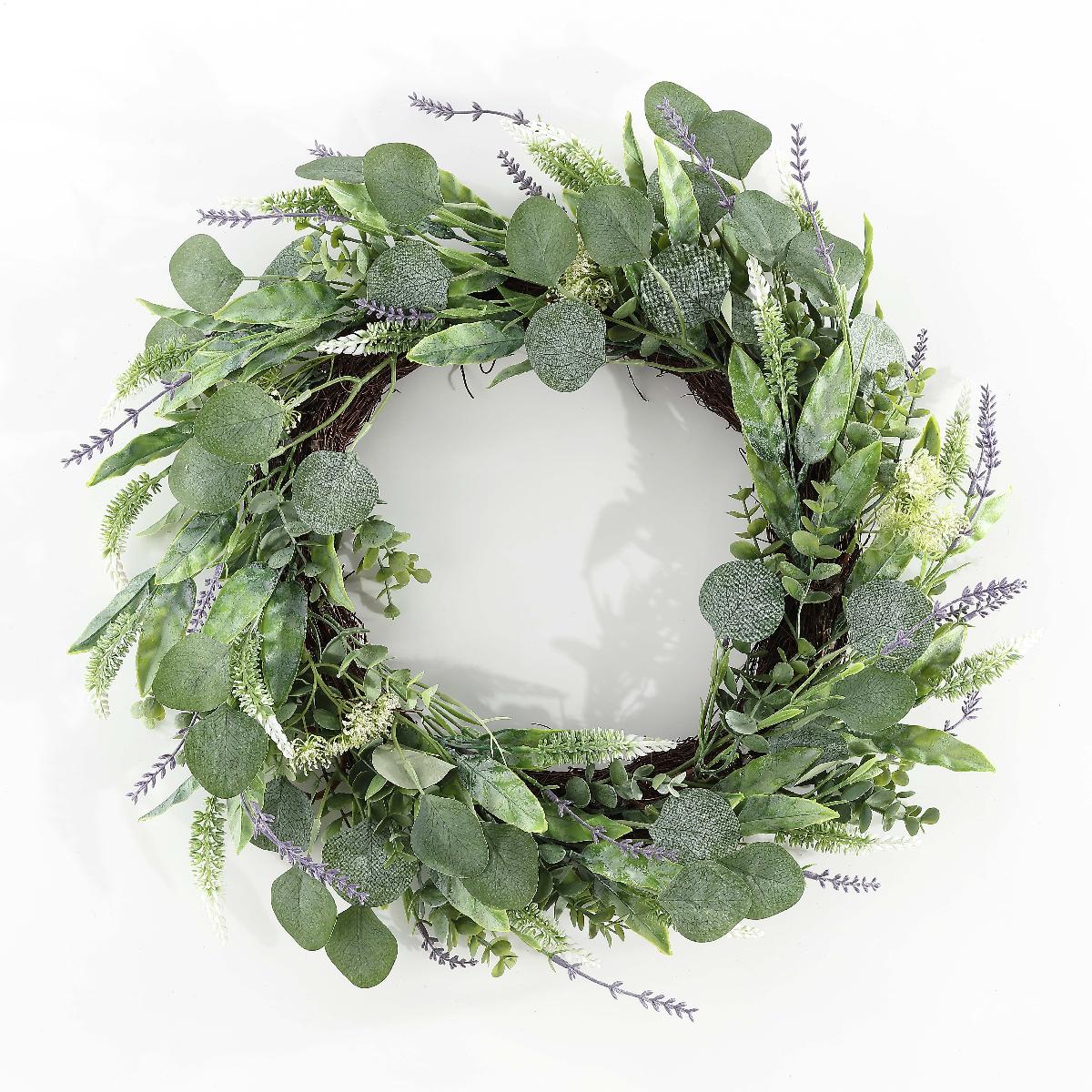 Safavieh Faux 22 Eucalyptus Leaf & Fennel Wreath , FXP1029