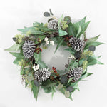 Safavieh Faux 24 Inch Eucalyptus & Berries Wreath W/ Pine Cones , FXP1072 - Multi
