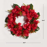 Safavieh Faux 24 Inch Amaryllis & Magnolia Leaf Wreath , FXP1091