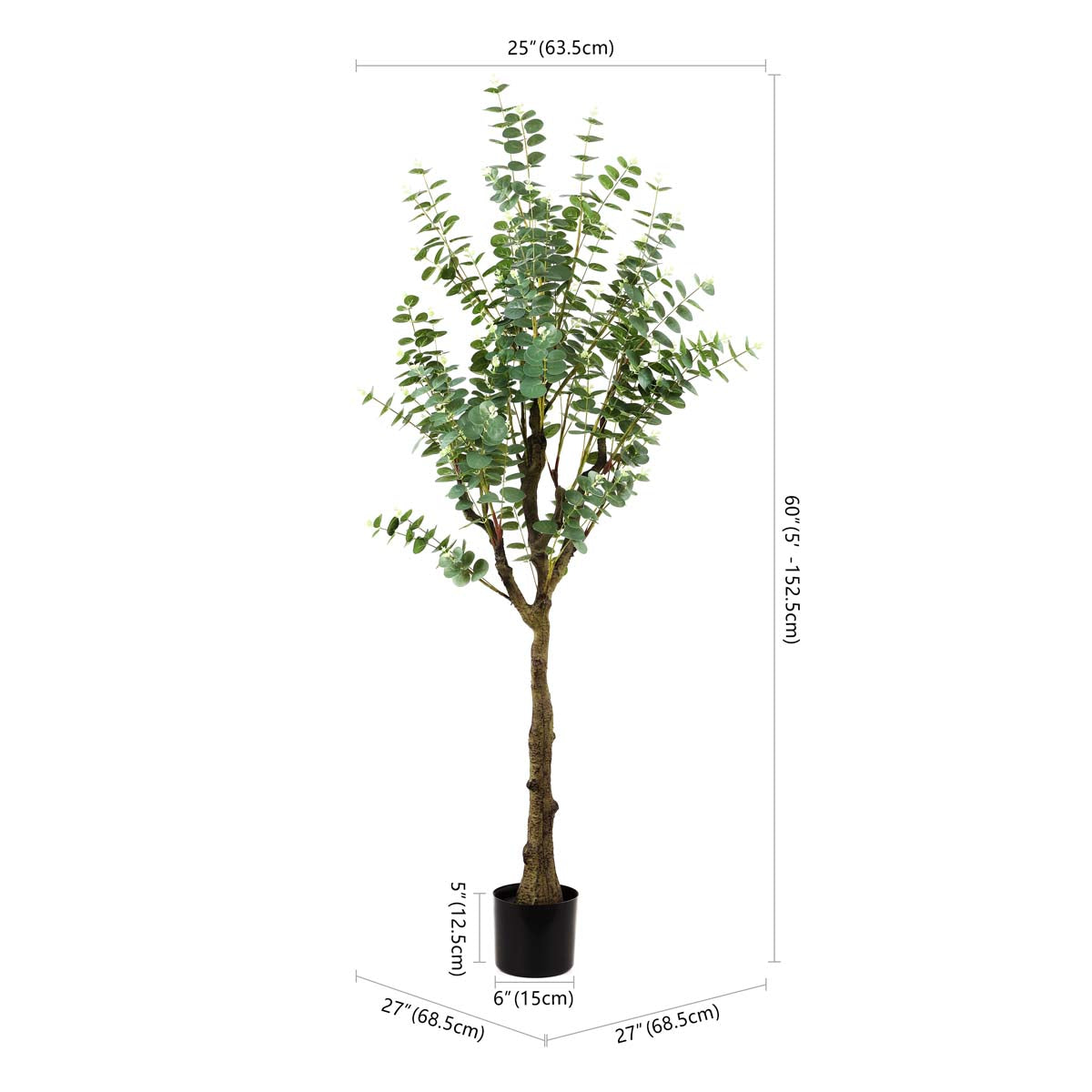 Safavieh Faux Eucalyptus 60 Potted Tree , FXP2001 - Green
