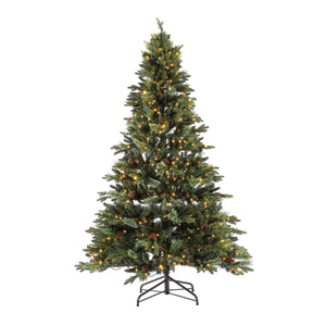 Safavieh 7.5 Ft Pre-Lit Artificial Christmas Tree, FXP2017