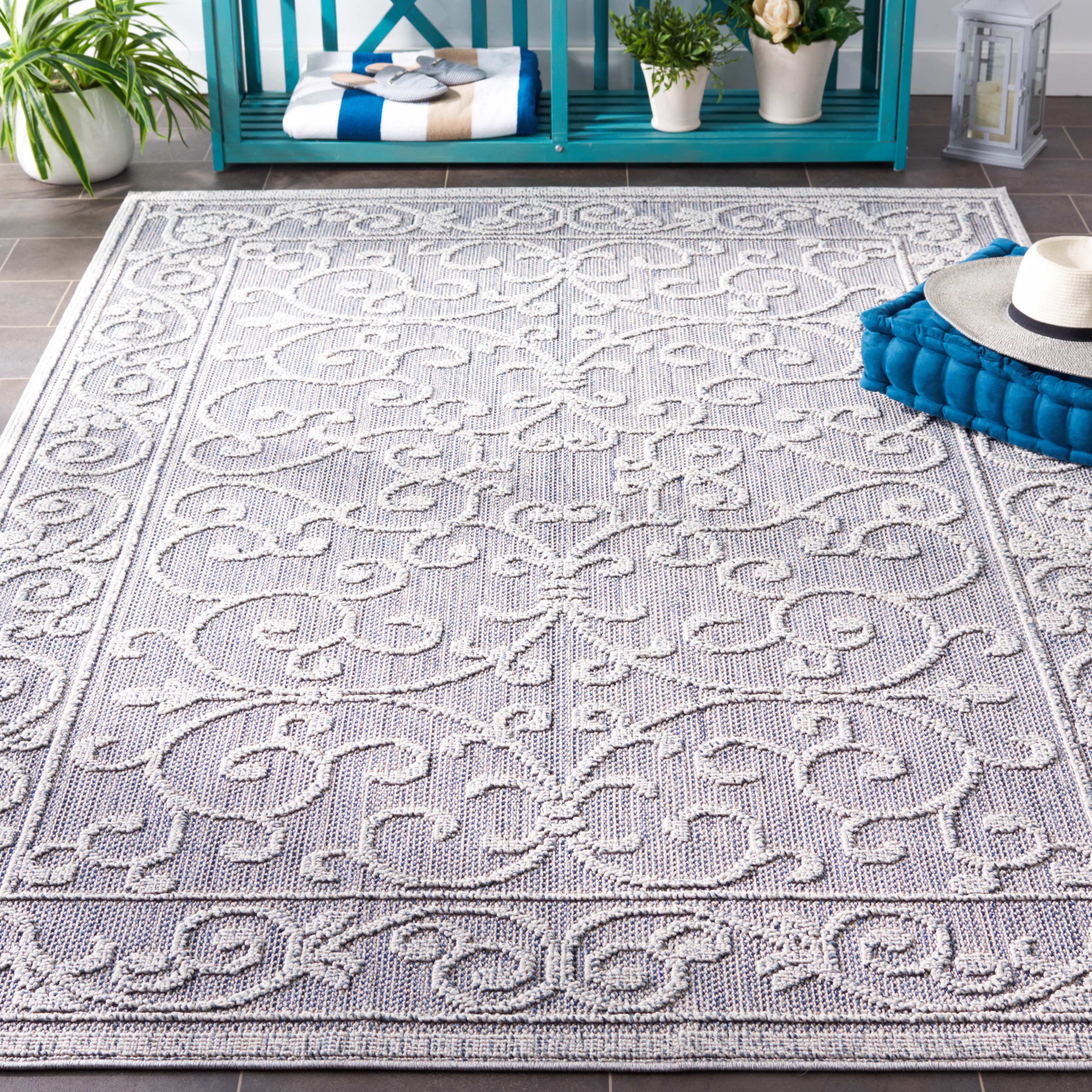 Safavieh Global 204 Rug, GLB204 - Blue / Grey