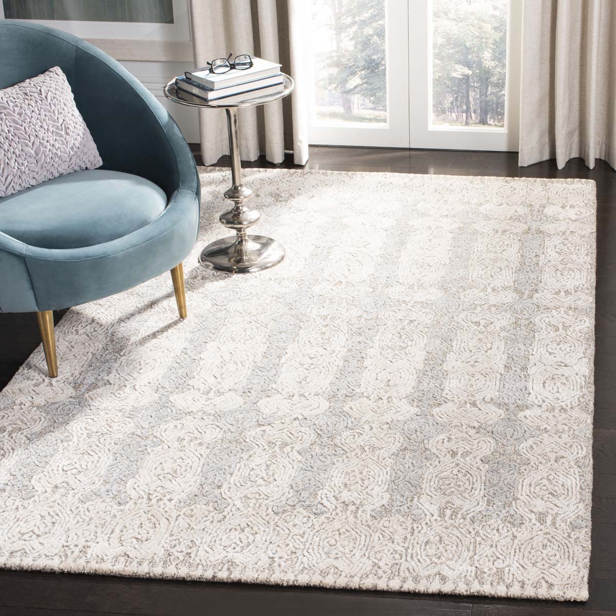 Safavieh Glamour 536 Rug, GLM536 - Grey / Ivory