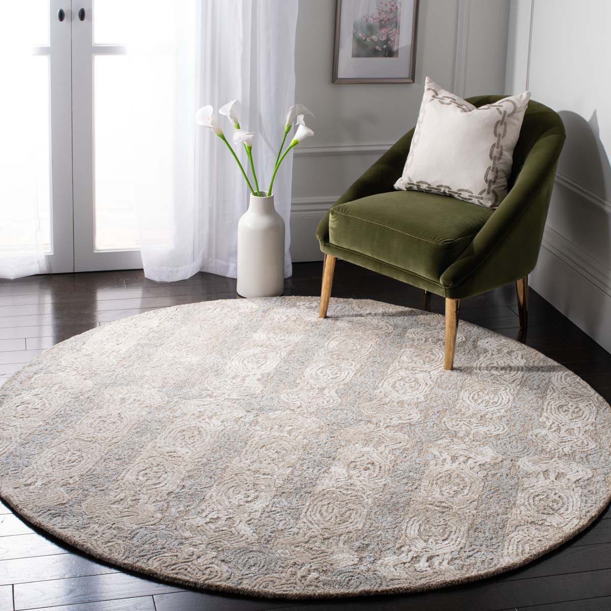 Safavieh Glamour 536 Rug, GLM536 - Grey / Ivory
