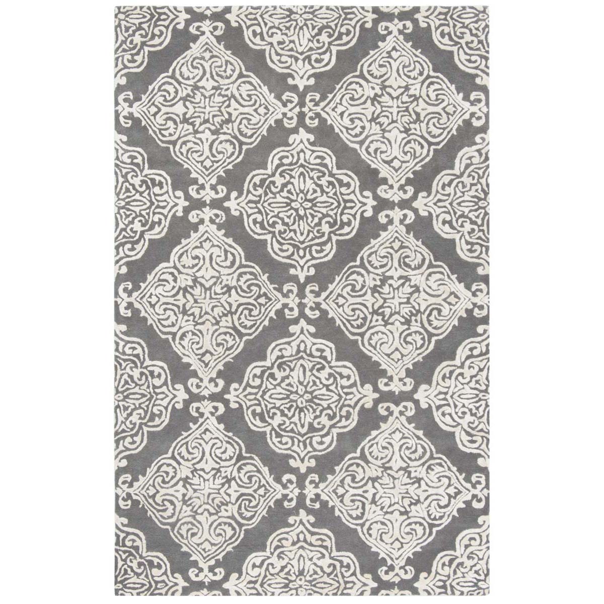 Safavieh Glamour 568 Rug, GLM568 - Dark Grey / Ivory