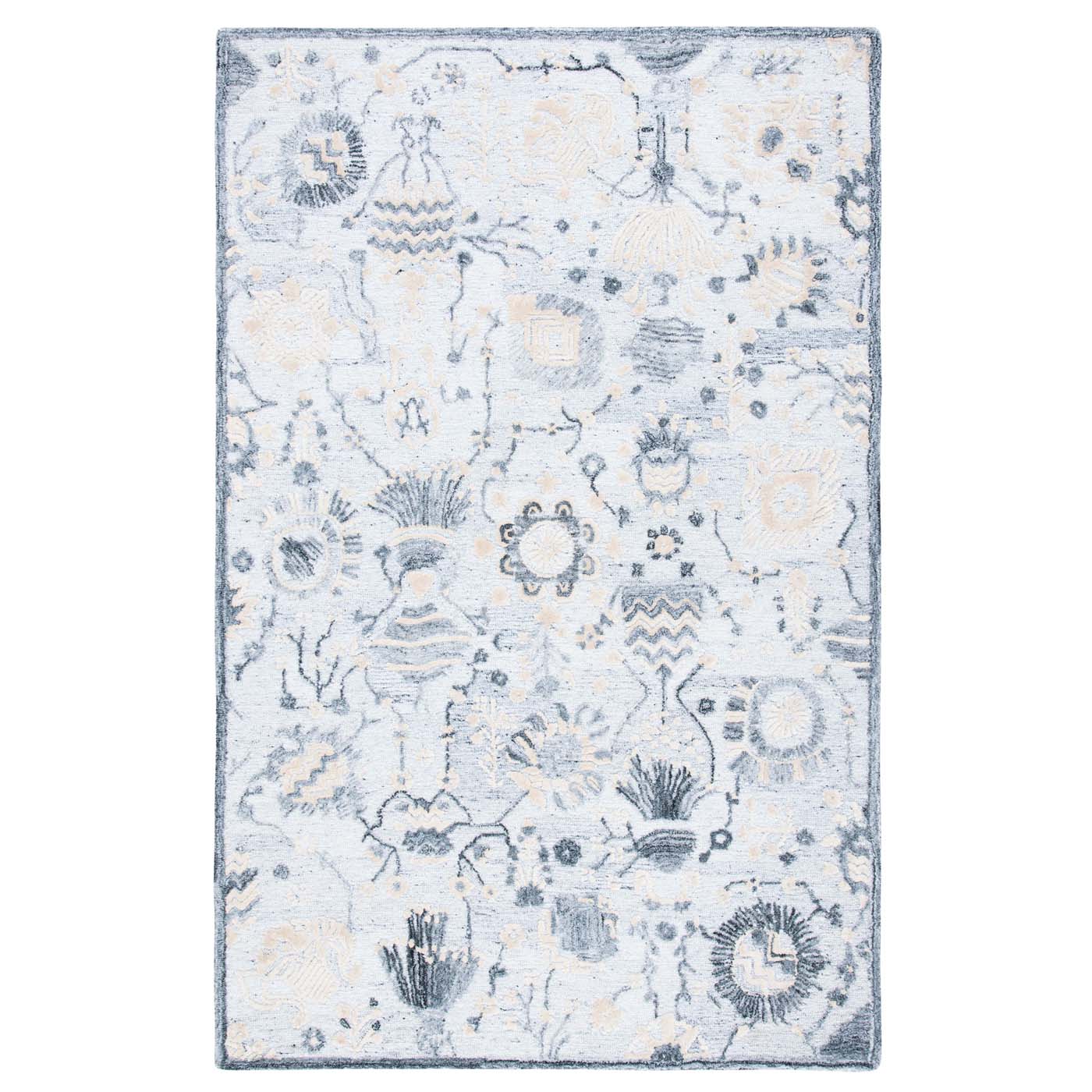 Safavieh Glamour 569 Rug, GLM569 - Ivory / Grey