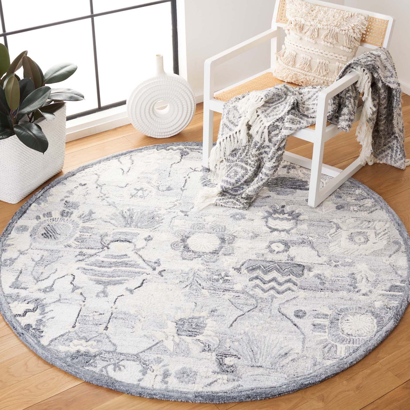 Safavieh Glamour 569 Rug, GLM569 - Ivory / Grey