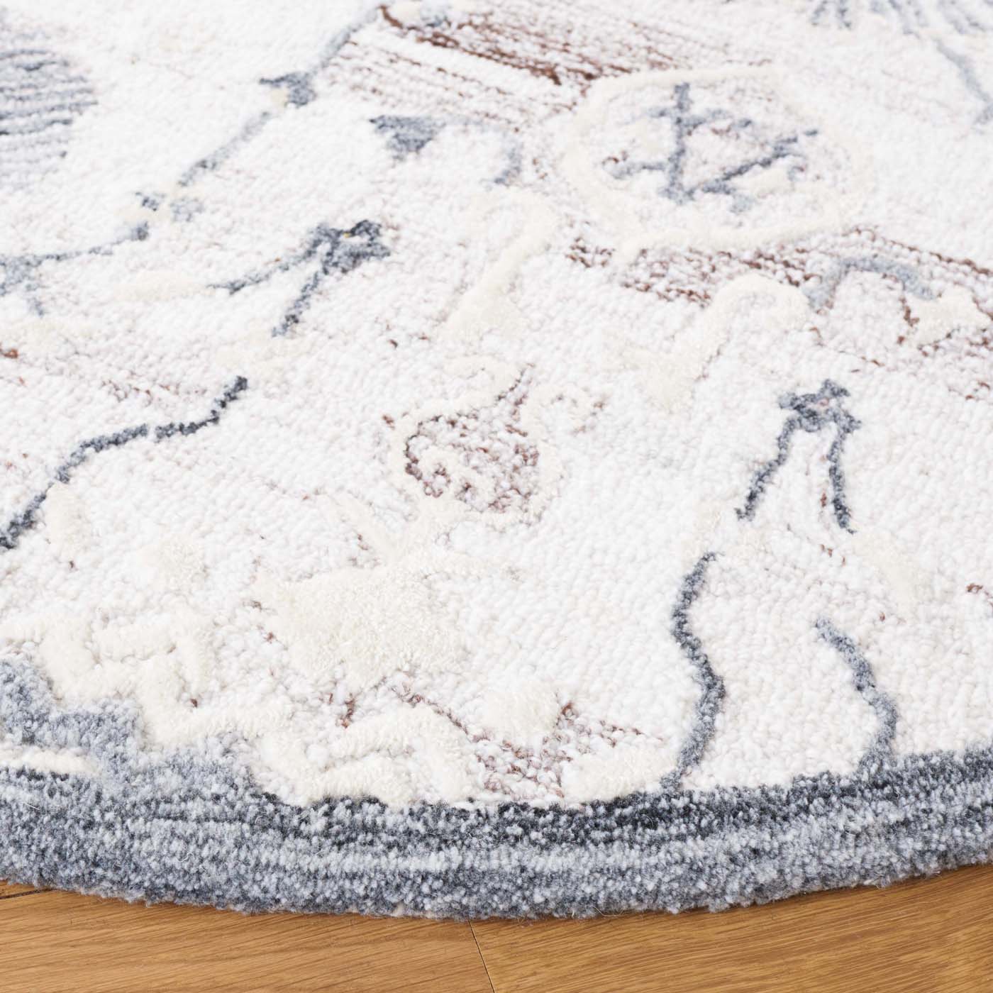 Safavieh Glamour 569 Rug, GLM569 - Light Brown / Grey