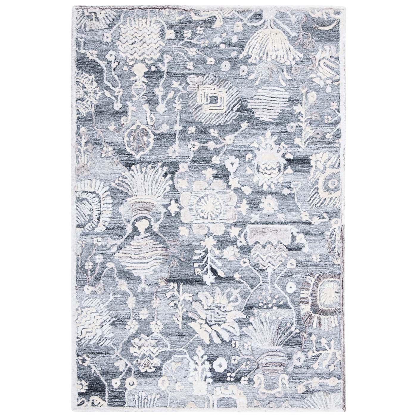 Safavieh Glamour 569 Rug, GLM569 - Grey / Ivory