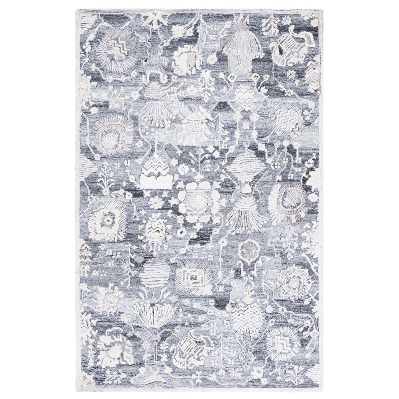 Safavieh Glamour 569 Rug, GLM569 - Grey / Ivory