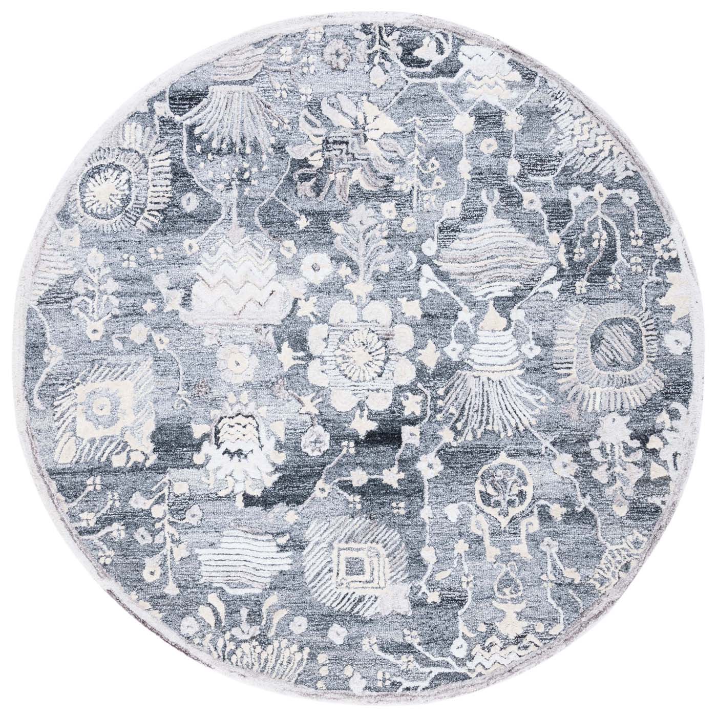 Safavieh Glamour 569 Rug, GLM569 - Grey / Ivory