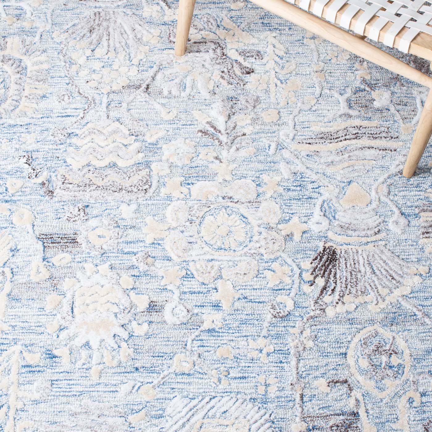 Safavieh Glamour 569 Rug, GLM569 - Light Blue / Ivory