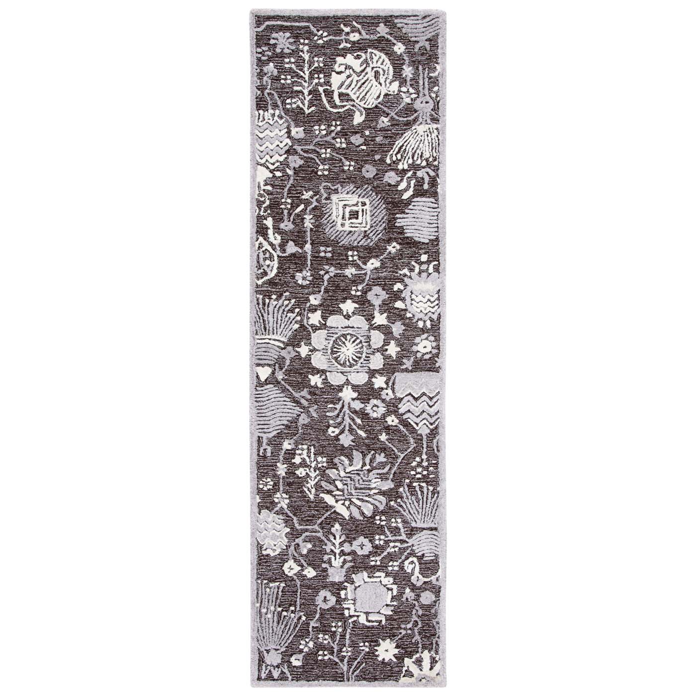 Safavieh Glamour 569 Rug, GLM569 - Dark Brown / Ivory