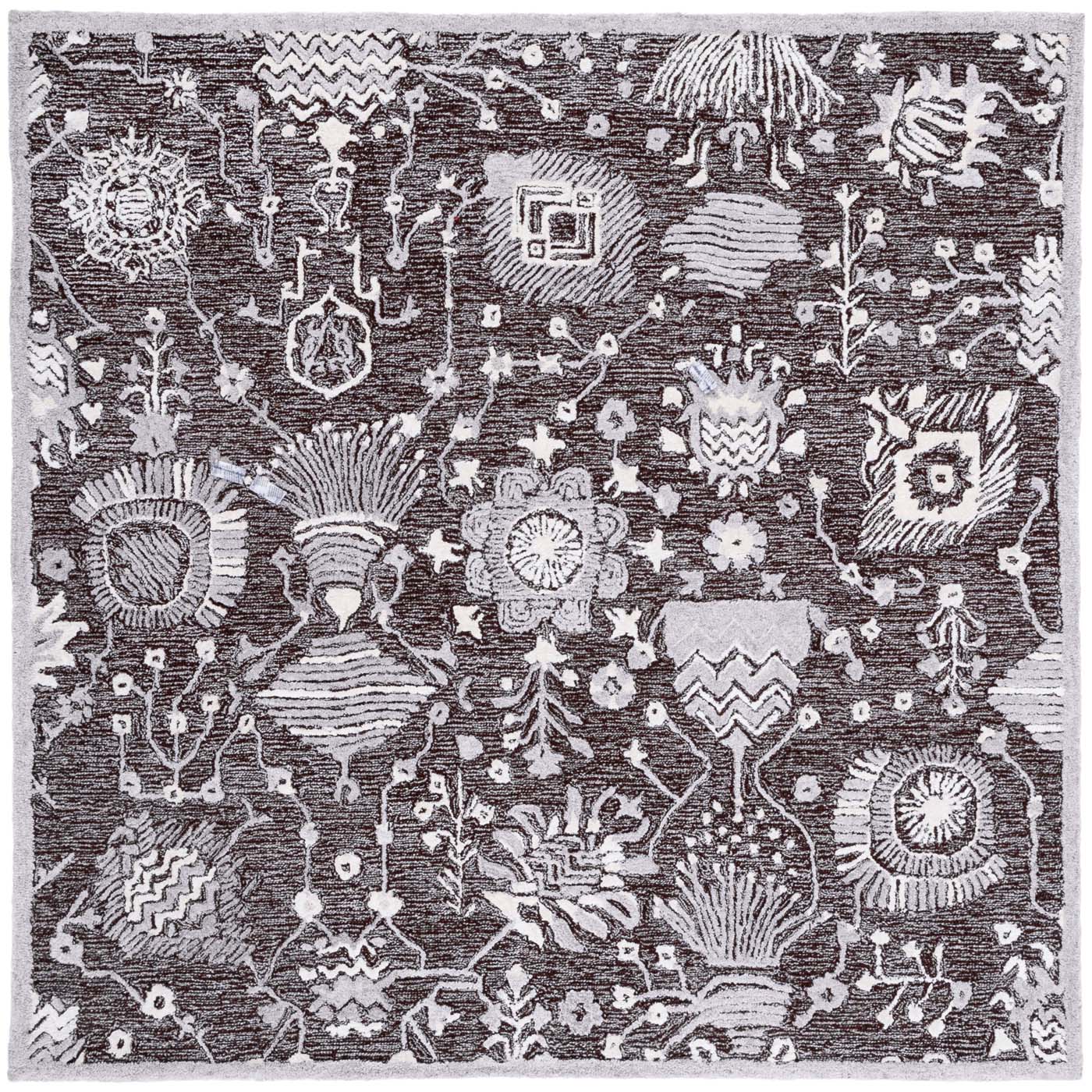 Safavieh Glamour 569 Rug, GLM569 - Dark Brown / Ivory