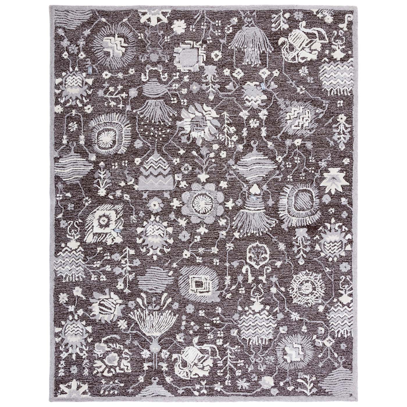 Safavieh Glamour 569 Rug, GLM569 - Dark Brown / Ivory